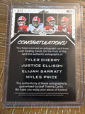 2025 Leaf Multi Graphics Quartet Indiana University Autographed Football Card #MQ7 6/7