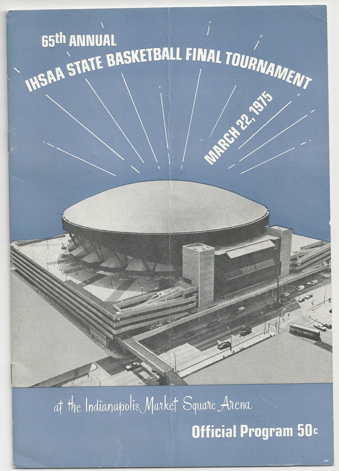 1975 Indiana High School Basketball Finals Program - Vintage Indy Sports