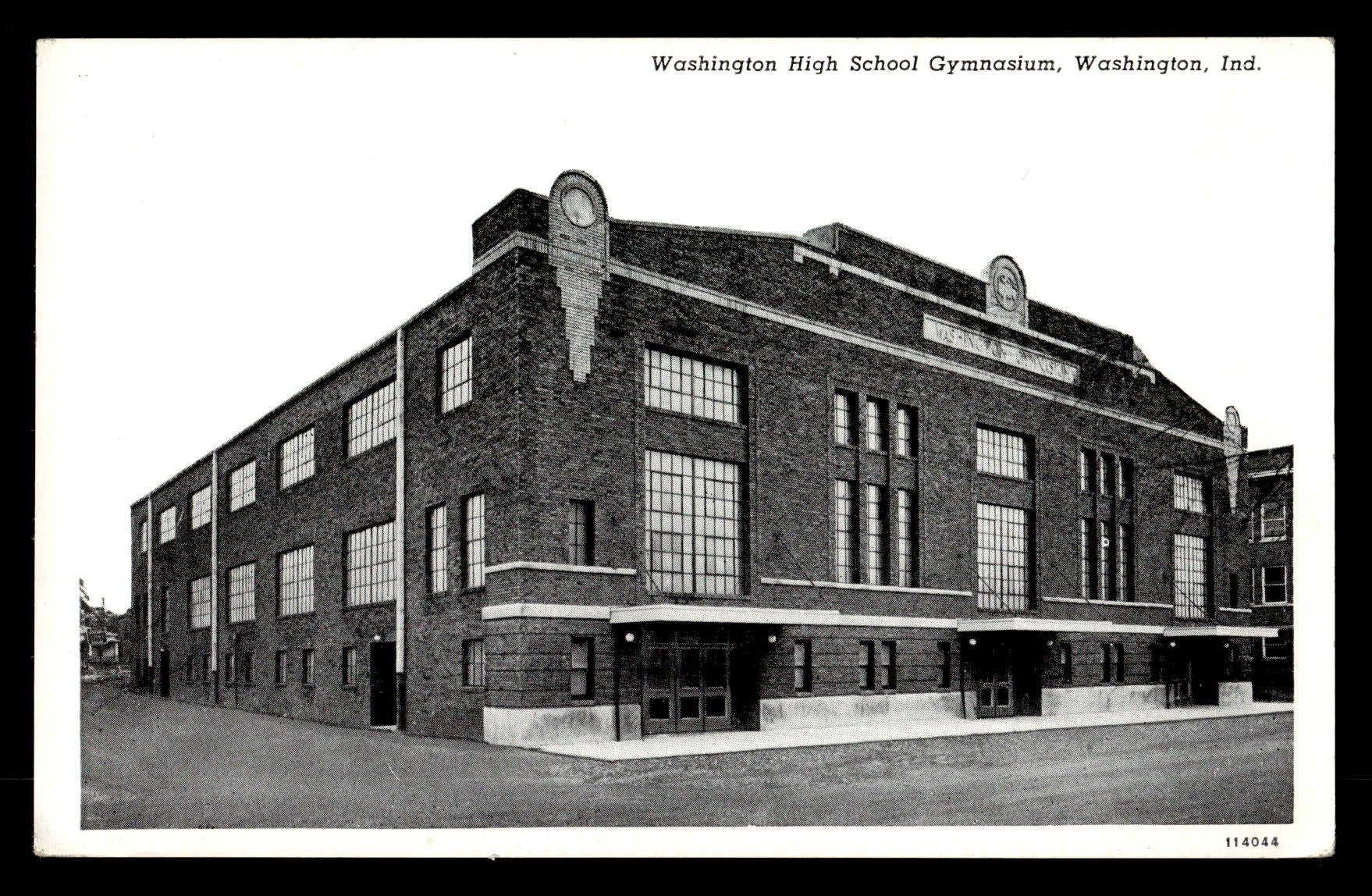 Vintage Washington, Indiana HS Gymnasium Postcard