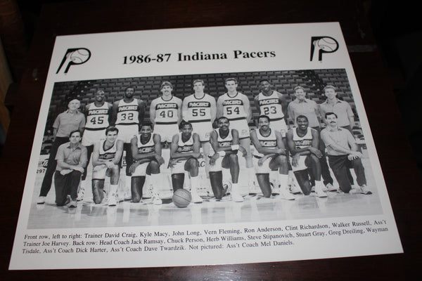 1986-87 Indiana Pacers Team Photo | Vintage Indy Sports