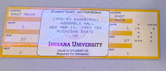 1993 Michigan State vs Indiana Basketball Full Ticket