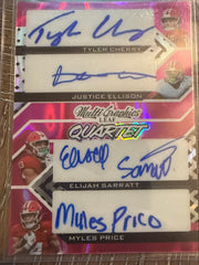 2025 Leaf Multi Graphics Quartet Indiana University Autographed Football Card #MQ7 6/7