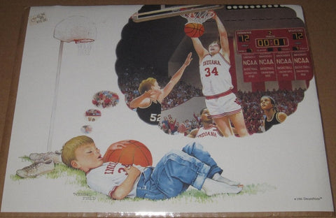 1986 Indiana University Basketball Daydreaming boy, Print, 14x11.