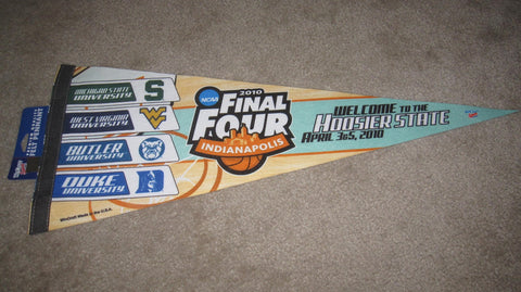 2010 NCAA Final Four Basketball Pennant, Butler, Duke, MIchigan St., West Virginia