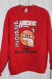 1989 Indiana University Basketball Big 10 Champions Sweatshirt Size Large - Vintage Indy Sports