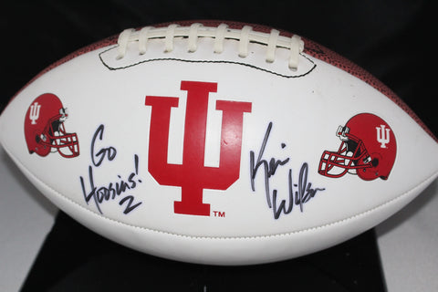 Kevin Wilson Autographed Indiana University Logo Football