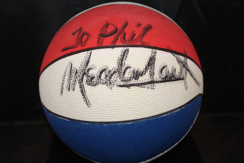 Meadowlark Lemon Autgraphed Basketball, Harlem Globetrotters