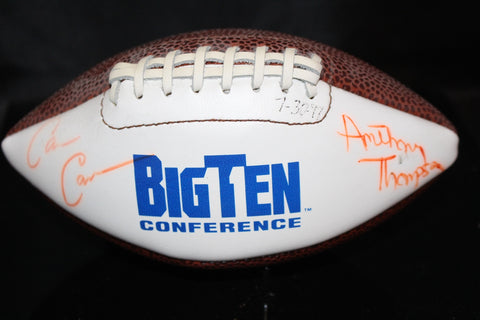 Cam Cameron & Anthony Thompson Autographed Big Ten Conference Mini Football