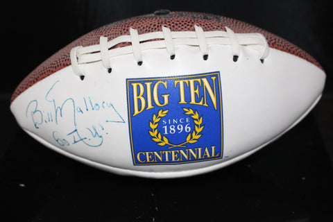 Bill Mallory Autographed BigTen Centennial Logo Mini Football.