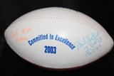 Rick Bader, Phil Westfall Autographed Mini Football, Indiana University - Vintage Indy Sports
