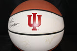 Multi Signed Indiana University Logo Basketball, Sampson, Rayl, Moye, Stemler - Vintage Indy Sports
