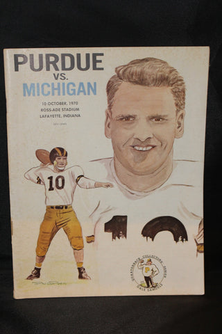 1970 Purdue vs Michigan Football Program