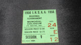 1956 Ft. Wayne, Indiana High School Basketball Regional Ticket Stub - Vintage Indy Sports