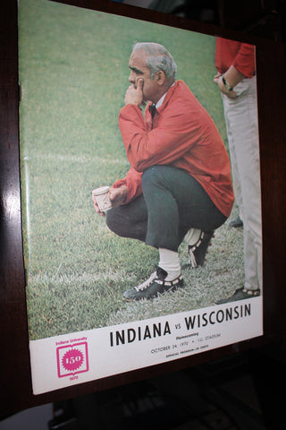 1970 Indiana University vs Wisconsin Football Program