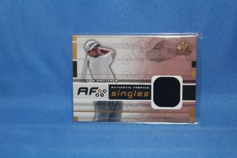 2003 Upper Deck SP Game Used Len Mattiace Tournament Worn Shirt Card #AF-LM