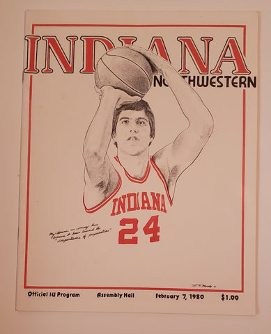 1980 Indiana University vs. Northwestern Program