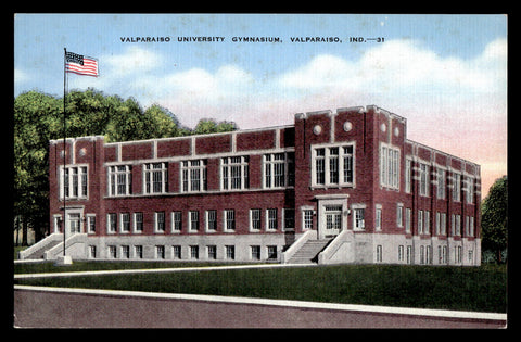 Vintage Valparaiso Gymnasium Postcard