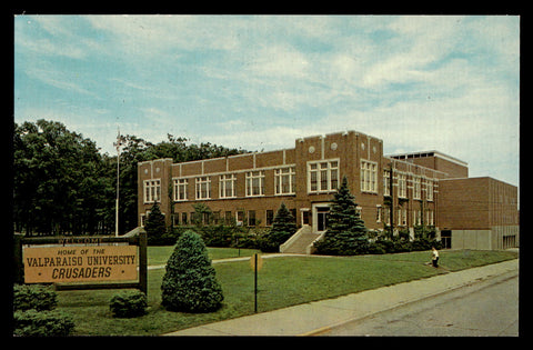 Vintage Valparaiso University Gymnasium Postcard