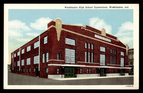 Vintage Washington, Indiana HS Gymnasium Postcard