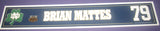 Brian Mattes Notre Dame Game Used Locker Room Tag #79 - Vintage Indy Sports