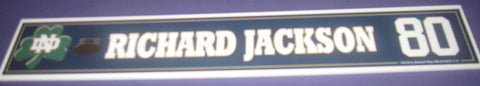 Richard Jackson Game Used Notre Dame Football Locker Tag #80