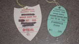 1961 & 1962 HOOSIER GRAND PRIX IRP PADDOCK PASSES - Vintage Indy Sports