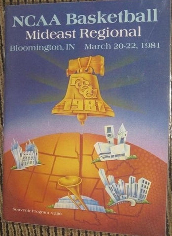 1981 NCAA BASKETBALL MIDEAST REGIONAL PROGRAM, INDIANA UNIVERSITY
