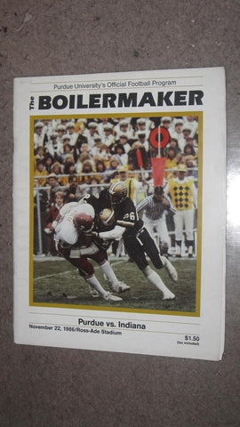 1986 PURDUE VS INDIANA FOOTBALL PROGRAM