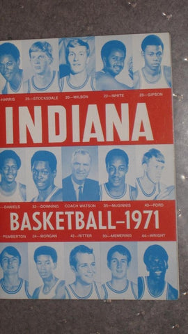 1971 INDIANA UNIVERSITY BASKETBALL MEDIA GUIDE