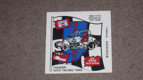 1990 JEFF GORDON HARF DRIVER OF YEAR DECAL