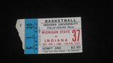 1969 MICHIGAN STATE VS INDIANA BASKETBALL TICKET STUB - Vintage Indy Sports