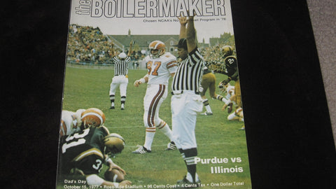 1977 PURDUE VS ILLINOIS FOOTBALL PROGRAM