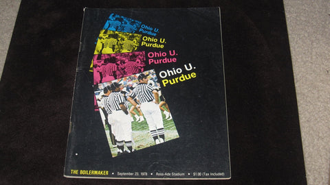 1978 PURDUE VS OHIO UNIVERSITY FOOTBALL PROGRAM