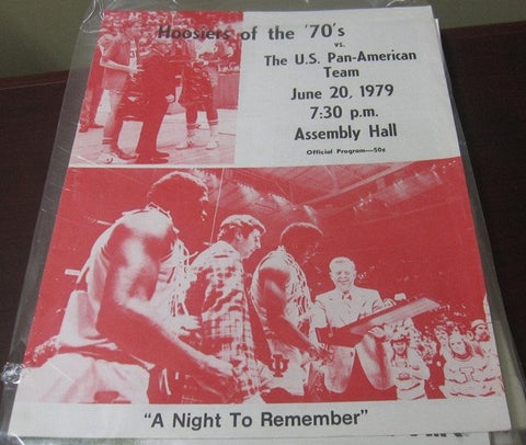 1979 Indiana University vs Pan Am Team Basketball Program & Ticket