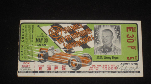 1959 Indianapolis 500 Ticket Stub