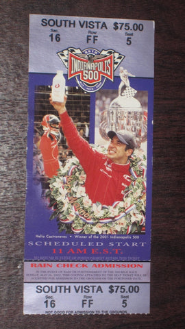2002 Indianapolis 500 Ticket