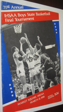1981 Indiana High School Basketball State Finals Program