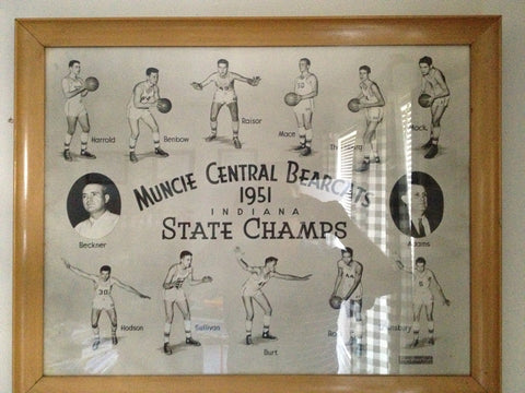 1951 Muncie Central State Champions 24x20 Original Framed Photo
