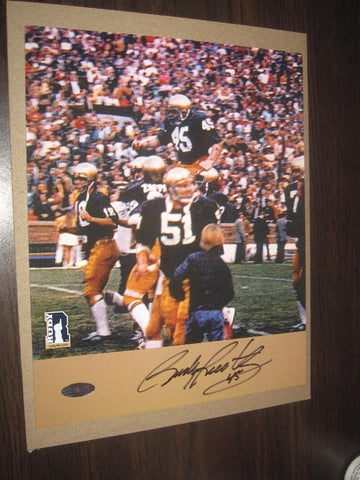 Rudy Ruettiger Notre Dame Carry Off Autographed 8x10 Photo