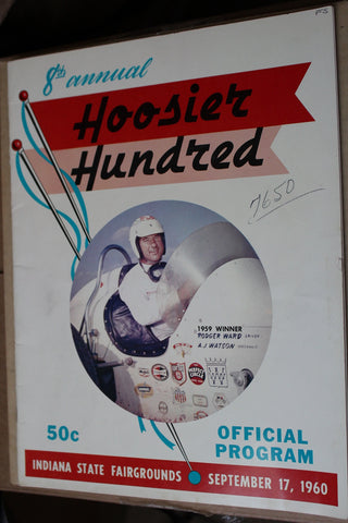 1960 Hoosier Hundred Race Program