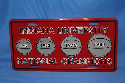 1981 Indiana University NCAA Basketball Champions License Plate