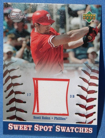 2002 Upper Deck Scott Rolen Swet Spot Swatches Baseball Card #S-SR