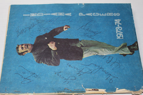 1973-74 Indiana Pacers vs NY Nets Autographed ABA Program