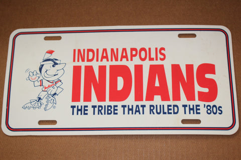 Vintage 1980's Indianapolis Indians License Plate