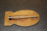 1952 Indianapolis 500 Bronze Pit Badge 5238 - Vintage Indy Sports