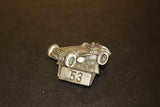 1963 Indy 500 Pit Badge Silver #53 - Vintage Indy Sports