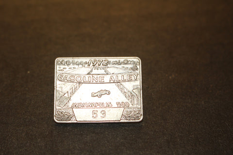 1972 Indy 500 Silver Pit Badge #53