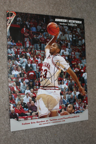 Eric Gordon Autographed Indiana University Basketball Photo