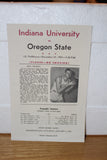 1957 Indiana University vs Oregon State Basketball Program - Vintage Indy Sports