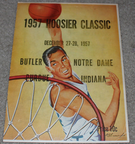 1957 Hoosier Classic Basketball Program, Butler, Indiana University, Notre Dame, Purdue